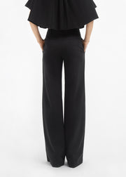 Tuxedo Pant in Wool and Silk - Black - CO Collections